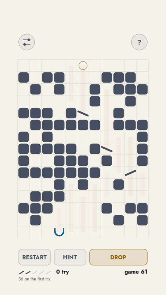 The same grid on cream paper, one of the game's four palettes