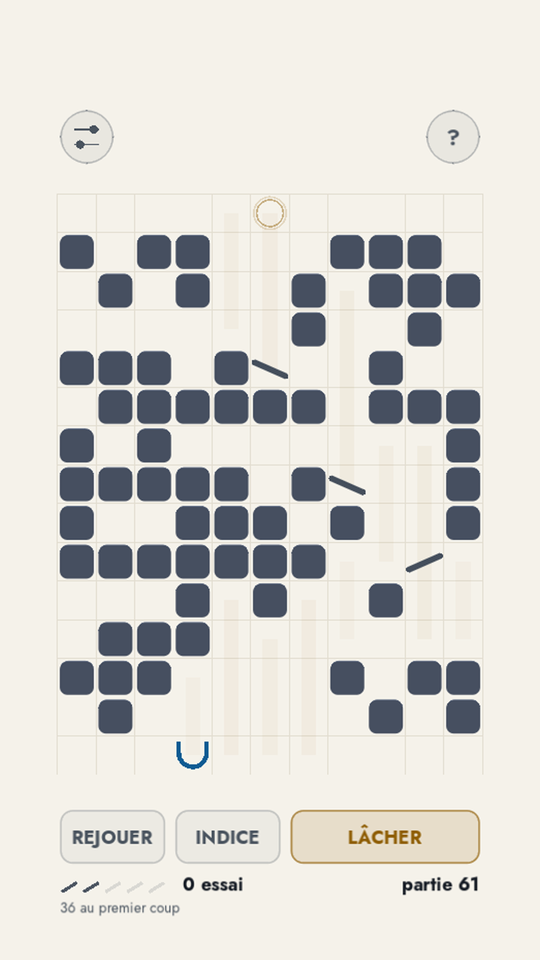 La même grille sur un papier crème, l'une des quatre palettes du jeu